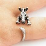 Zebra Animal Wrap Ring - S..