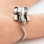 Silver Elephant Wrap Ring